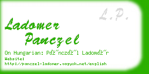 ladomer panczel business card
